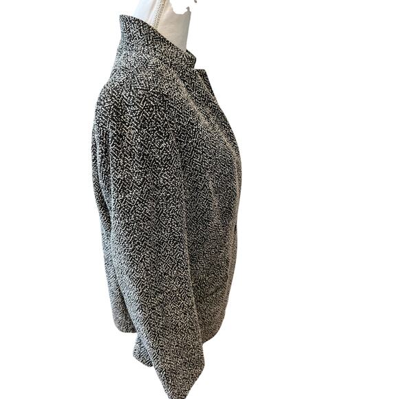 Talbots Woman Plus Size Boucle Blazer Black & White X - Picture 3 of 7